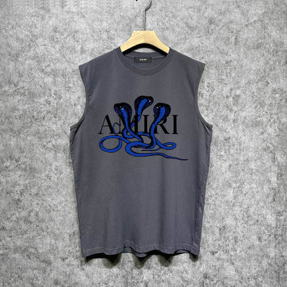 Amiri tank top new font cobra printing