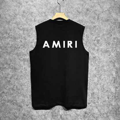 Amiri tank top flat thick letter spider armband printing