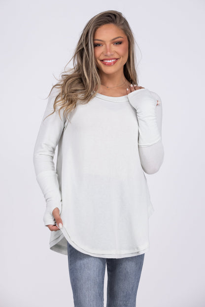 Weekend Comforts Women's Relaxed Long Sleeve Top