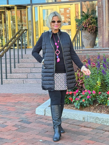 LULU-B BLACK PUFFER VEST