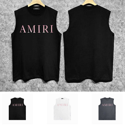 Amiri tank top pink letterprinting