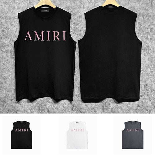 Amiri tank top pink letterprinting