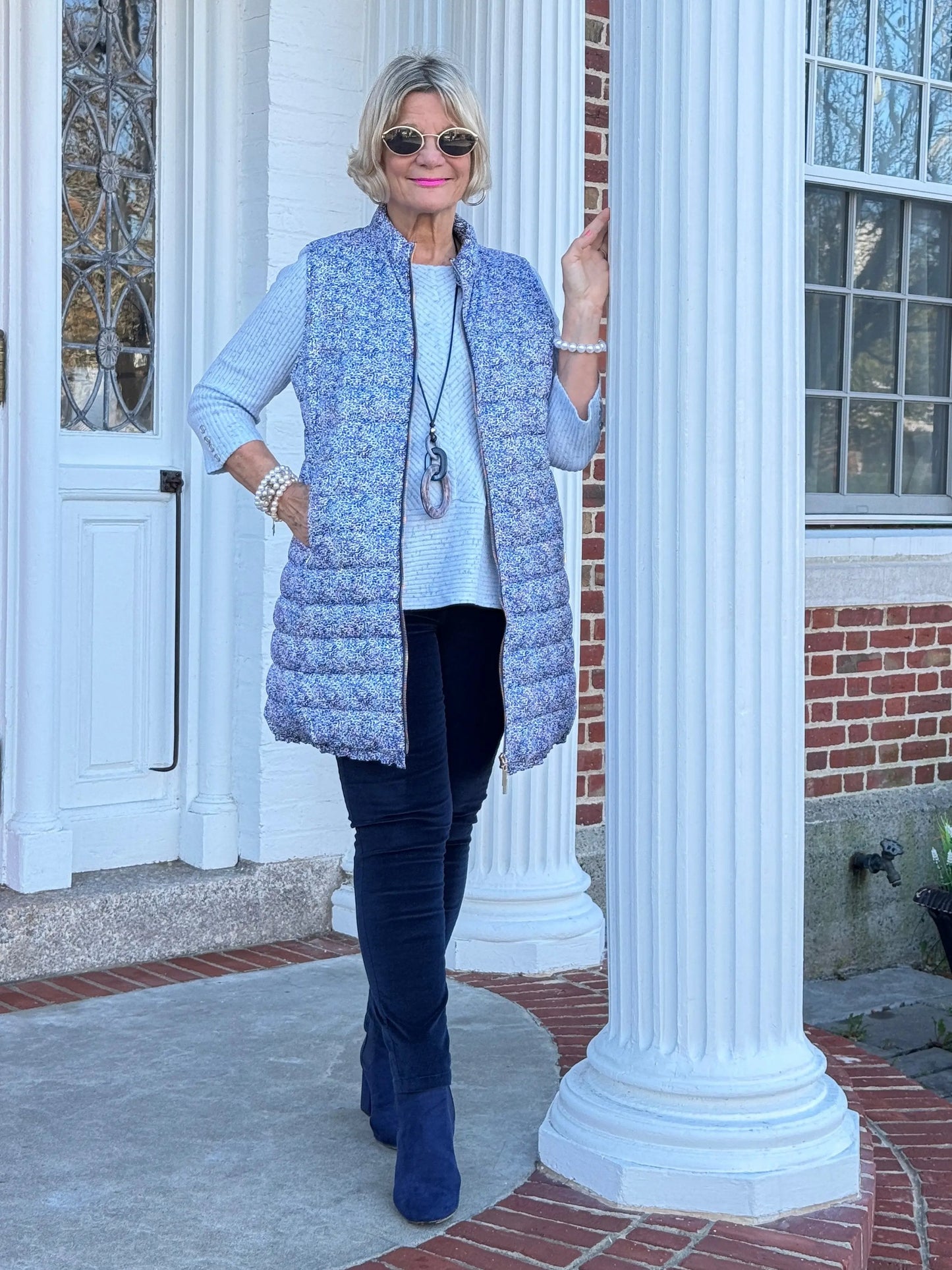 AUBREY BLUE PUFFER VEST