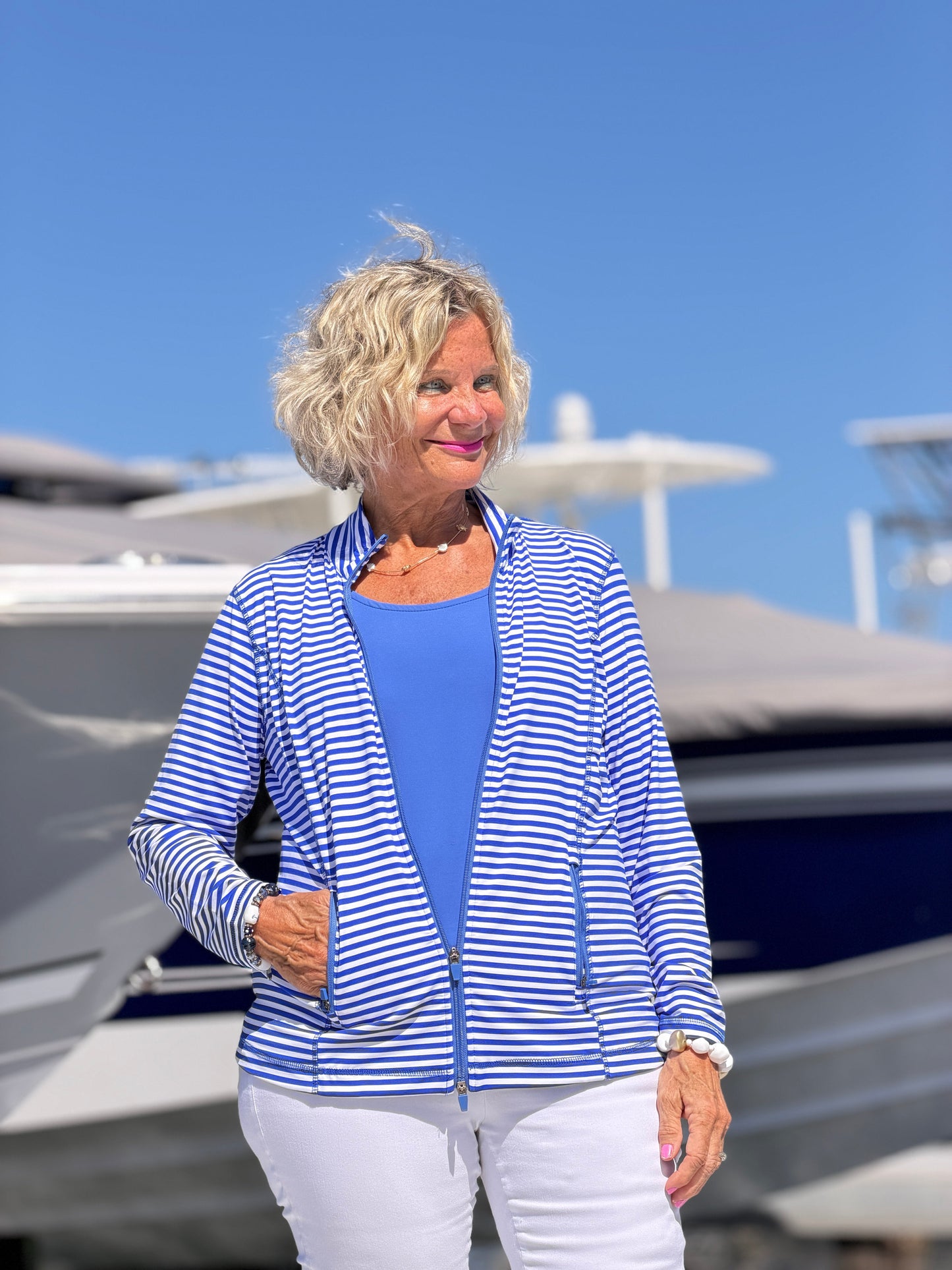 HARBOR BLUE STRIPED JACKET