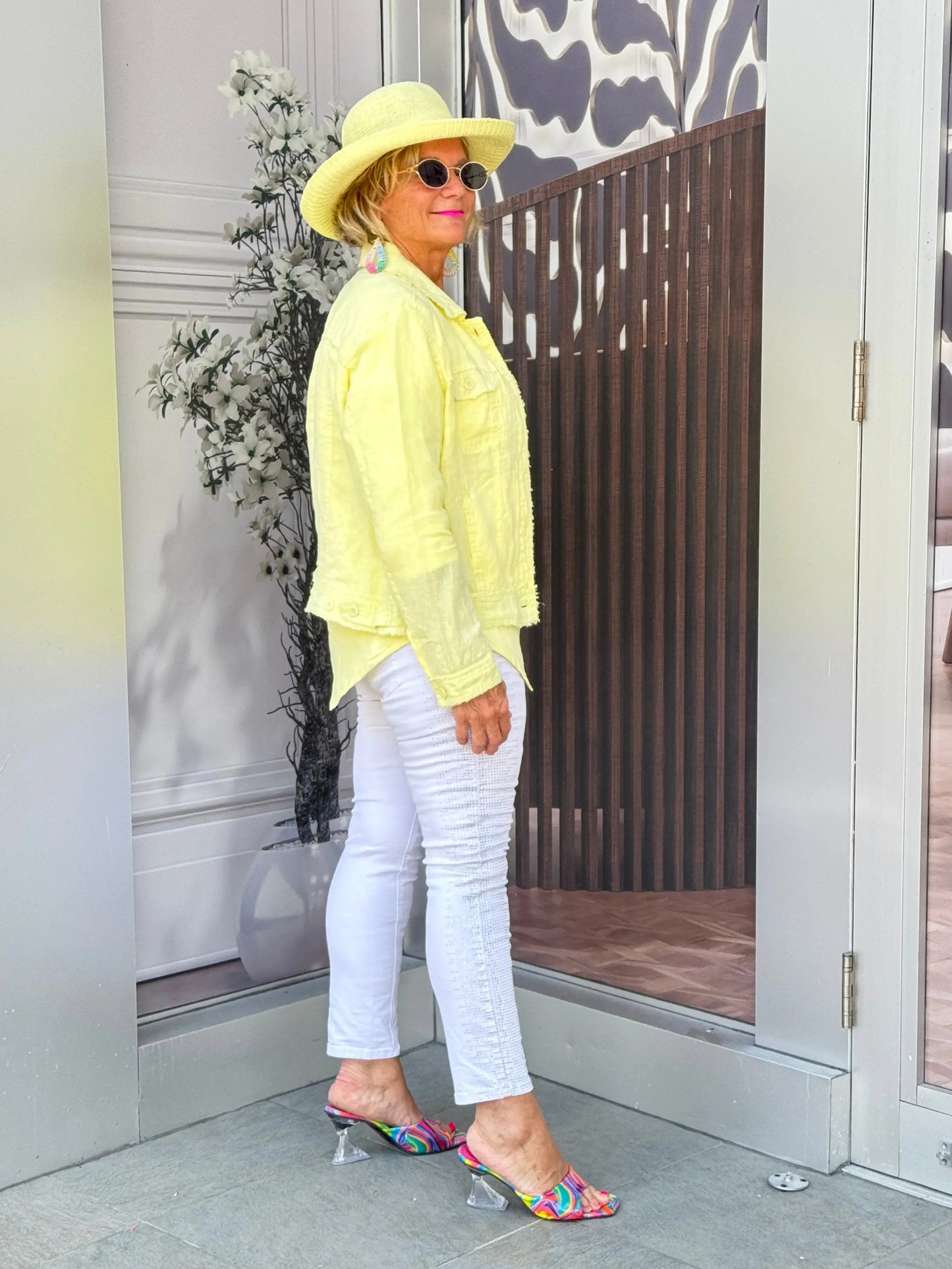 LULU-B CLEAR SUNSHINE LINEN JACKET