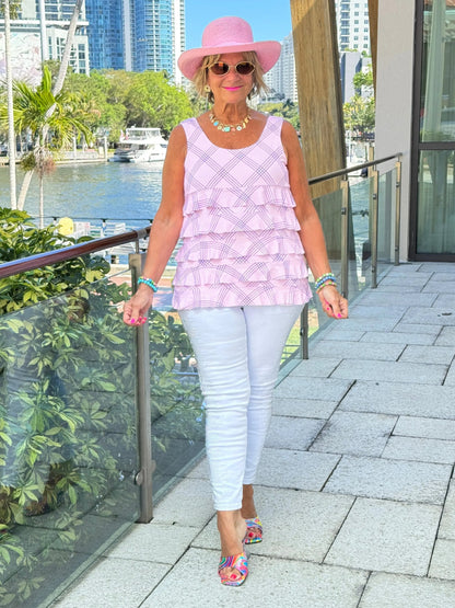 LULU B PINK CHIC CHA CHA TANK