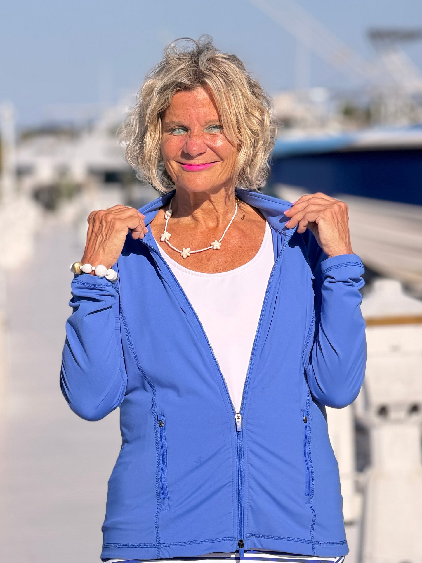 HARBOR BLUE STRIPED SKORT