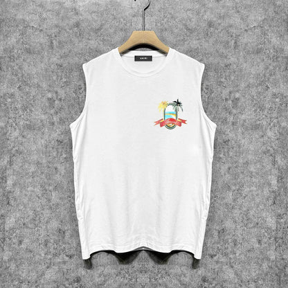 Amiri tank top mirror printing