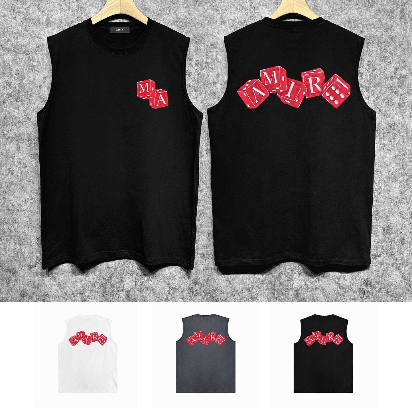 Amiri tank top red dice printing