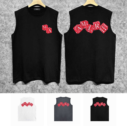 Amiri tank top red dice printing