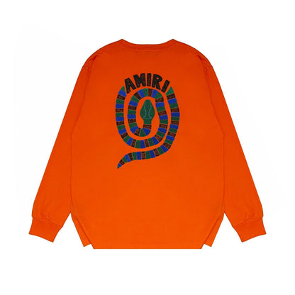 Amiri Long Sleeved Shirt Printed Trendy Pure Cotton
