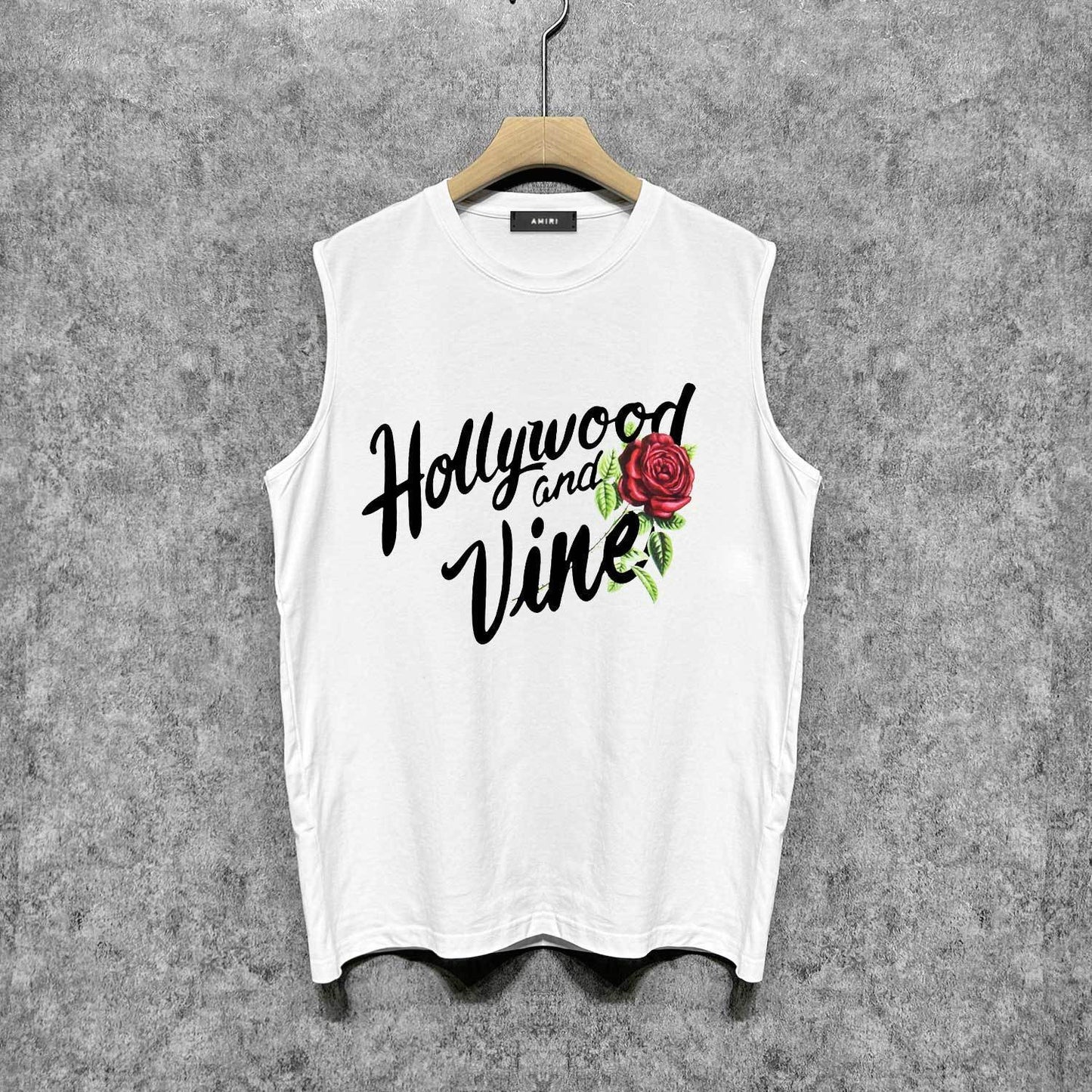 Amiri tank top hollywood rose printing