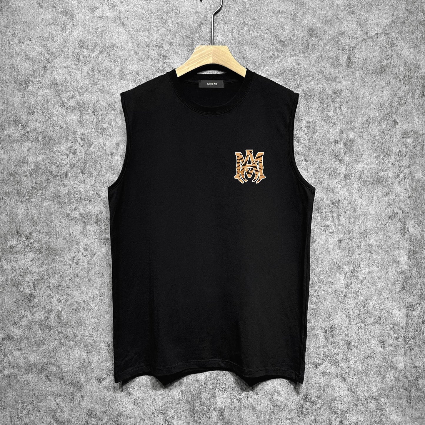 Amiri tank top tiger stripe spider print