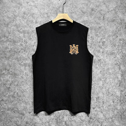 Amiri tank top tiger stripe spider print
