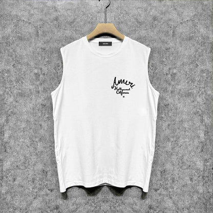 Amiri tank top california hollywood letterprinting