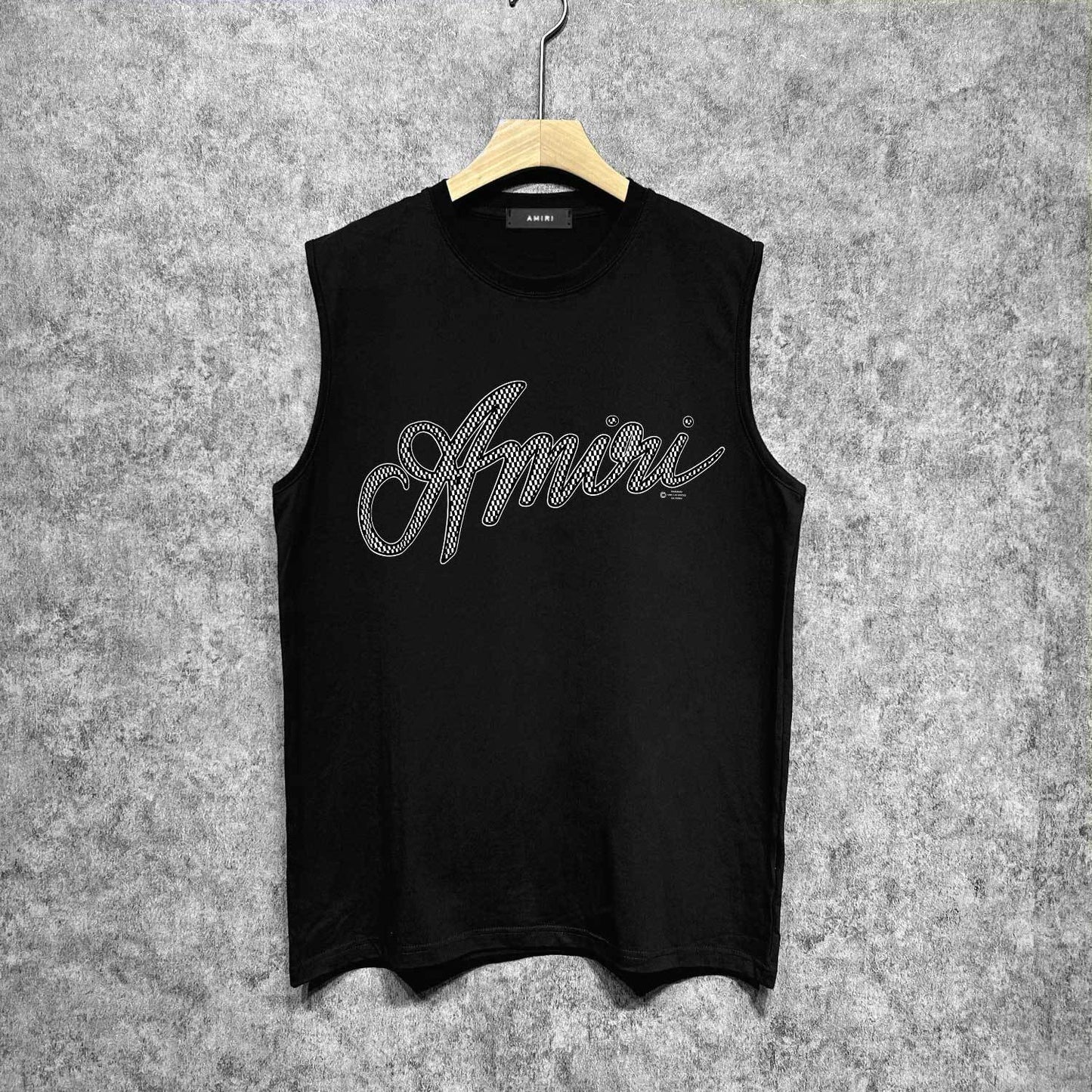 Amiri tank top black and white print