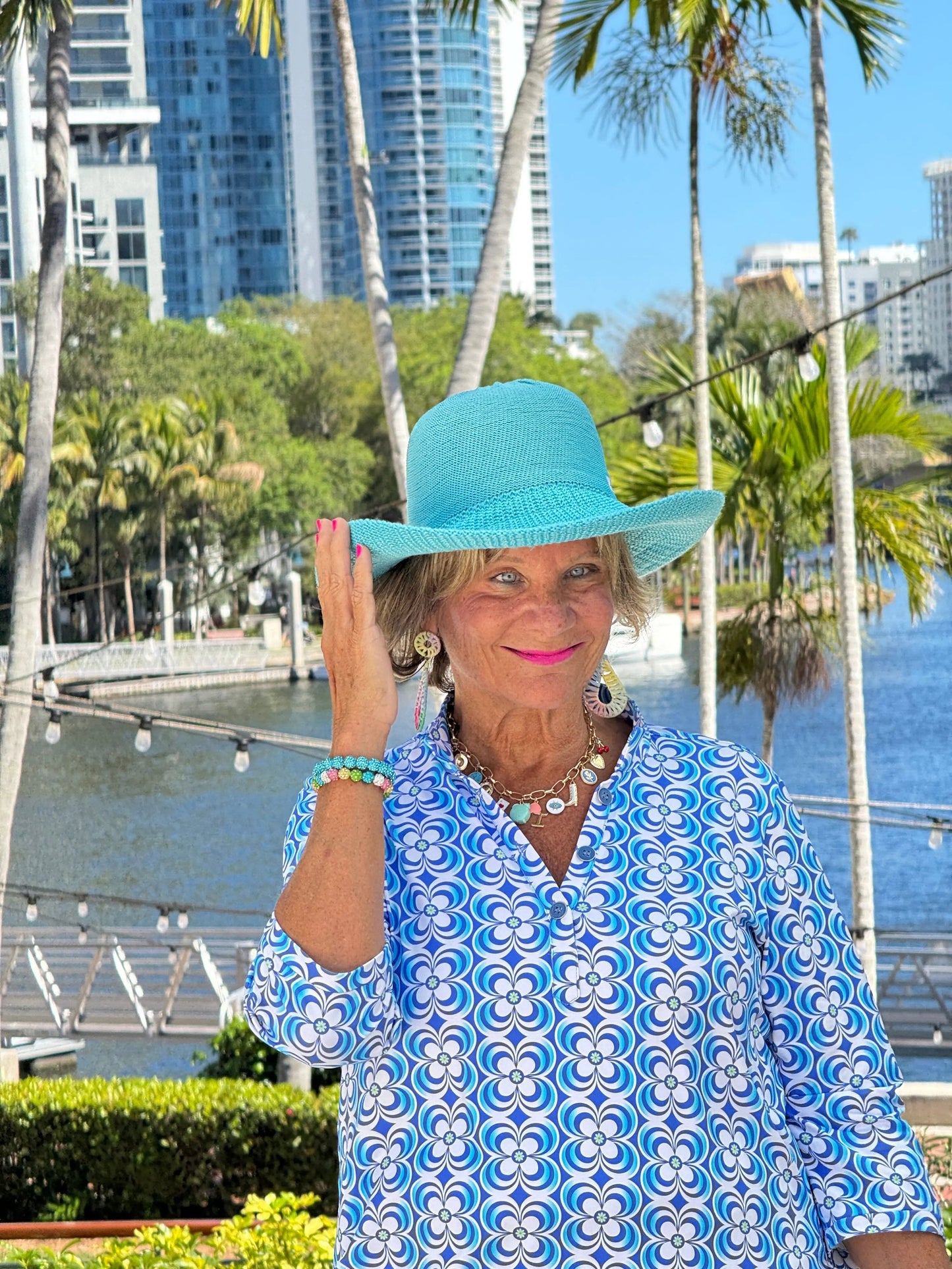 LULU B COASTAL BLOOM TUNIC