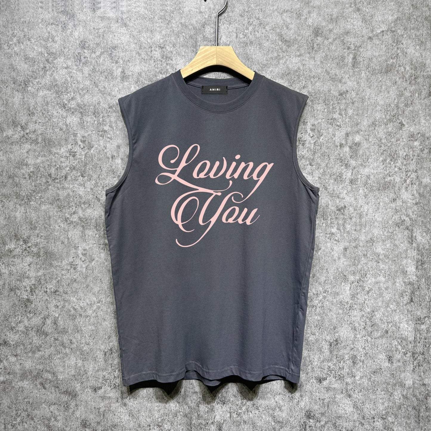 Amiri tank top pink letterprinting