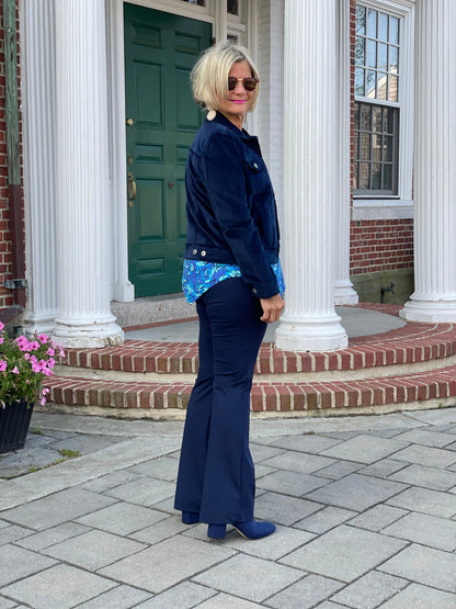 FANTASIA BLUE ASYMMETRIC TOP