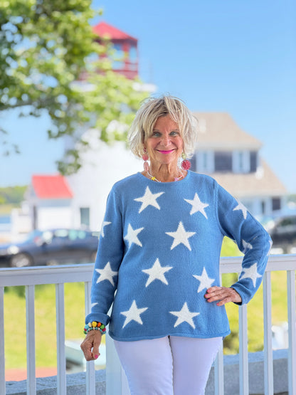 LULU B PERRI DOCKSIDE FUZZY SWEATER