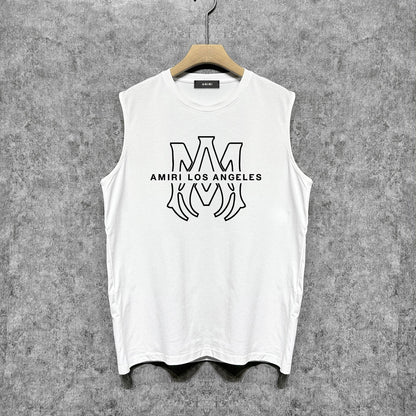 Amiri tank top line simple logo printing