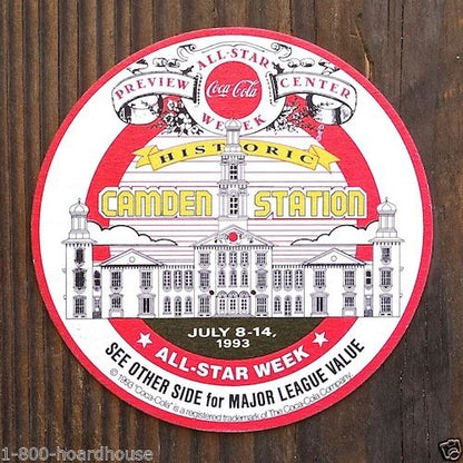 COCA-COLA All-Star ORIOLES Coke Drink Coasters 1993