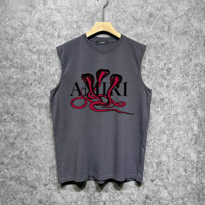 Amiri tank top new font cobra printing