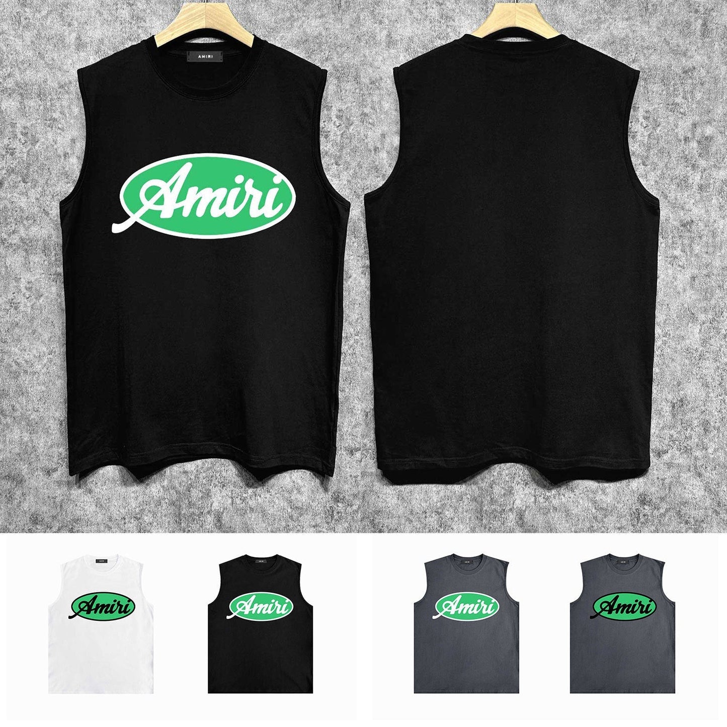 Amiri tank top oval letterprinting