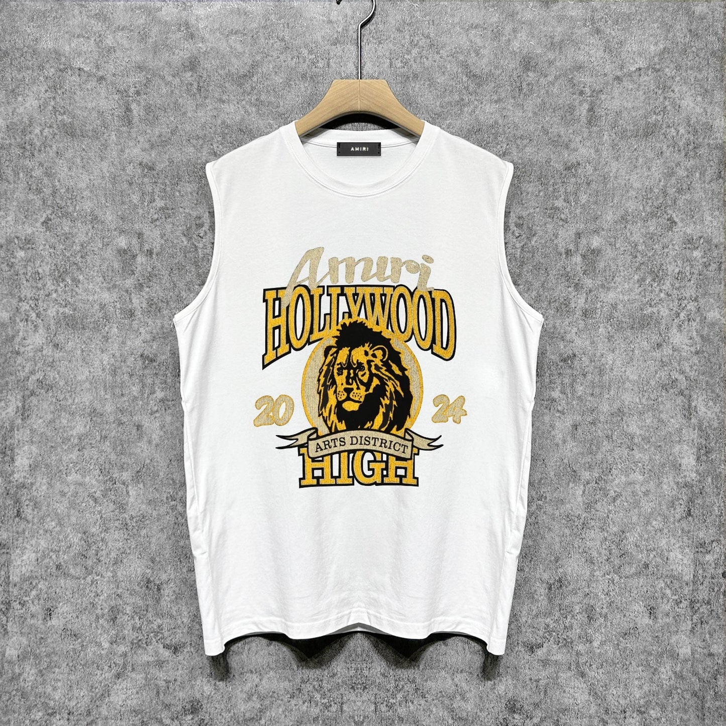 Amiri tank top lion printing