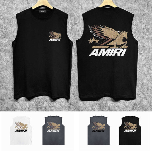Amiri tank top mottled pegasus print