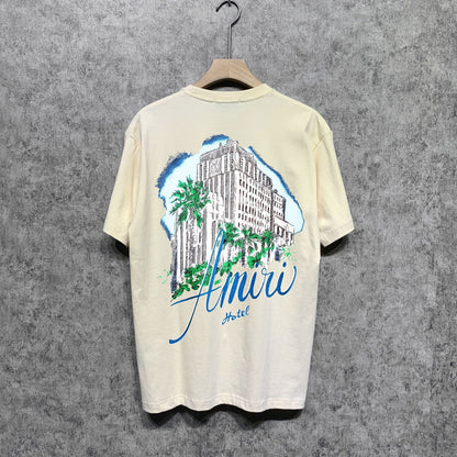 Amiri t shirts city forest printing short sleeve