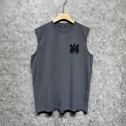 Amiri tank top flat thick letter spider armband printing