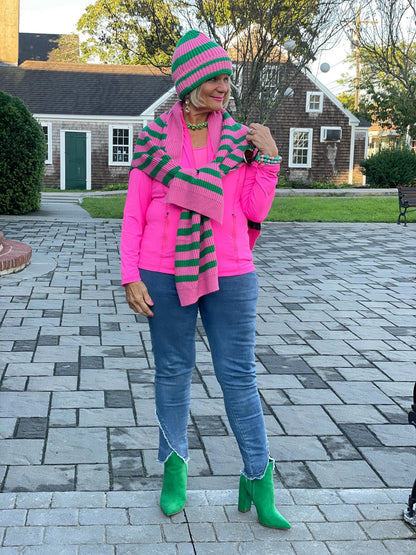 BOLD STRIPE SWEATER SHAWL