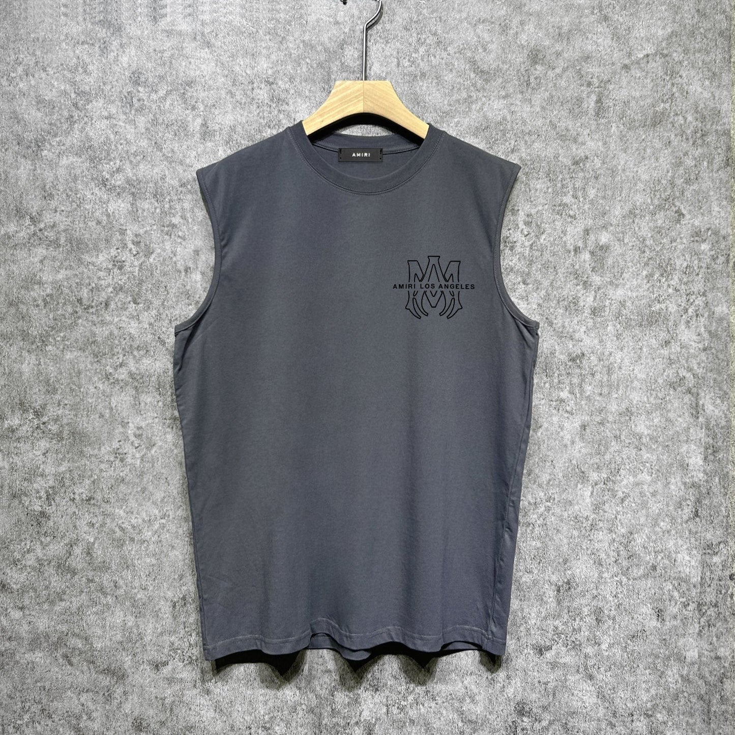 Amiri tank top damaged oil painting printing