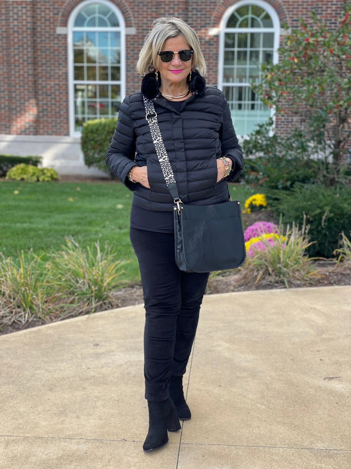 LULU-B PUFFER DOWN BLACK FAUX FUR JACKET