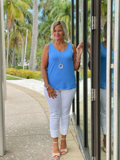 LULU B  BLU LINEN JACKET