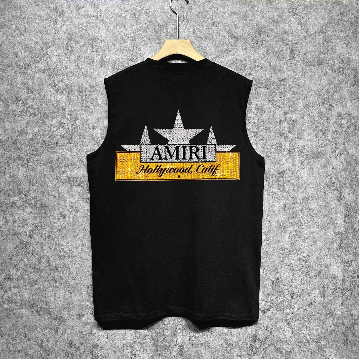Amiri tank top five-pointed star nameplate printing