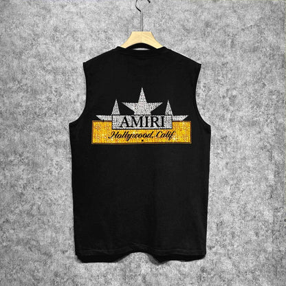 Amiri tank top five-pointed star nameplate printing