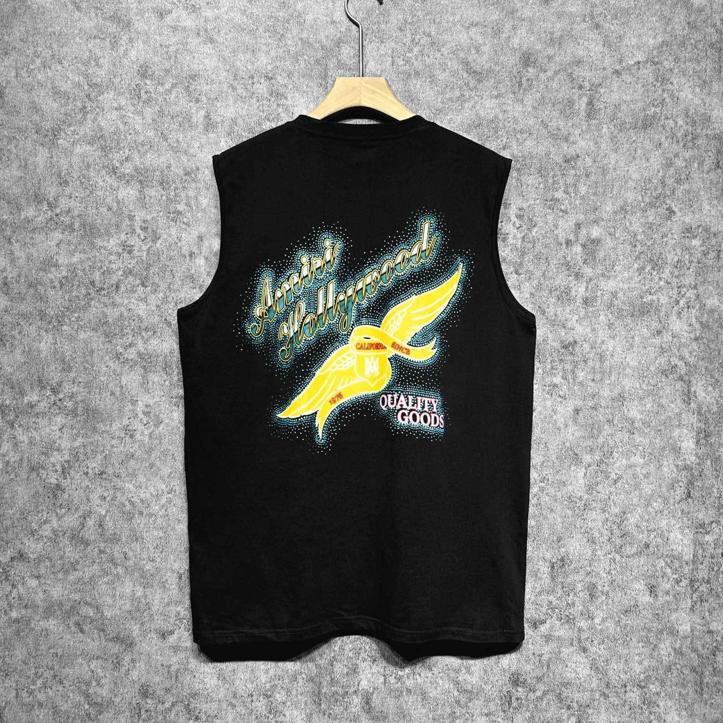 Amiri tank top star point wings printing