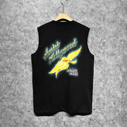 Amiri tank top star point wings printing