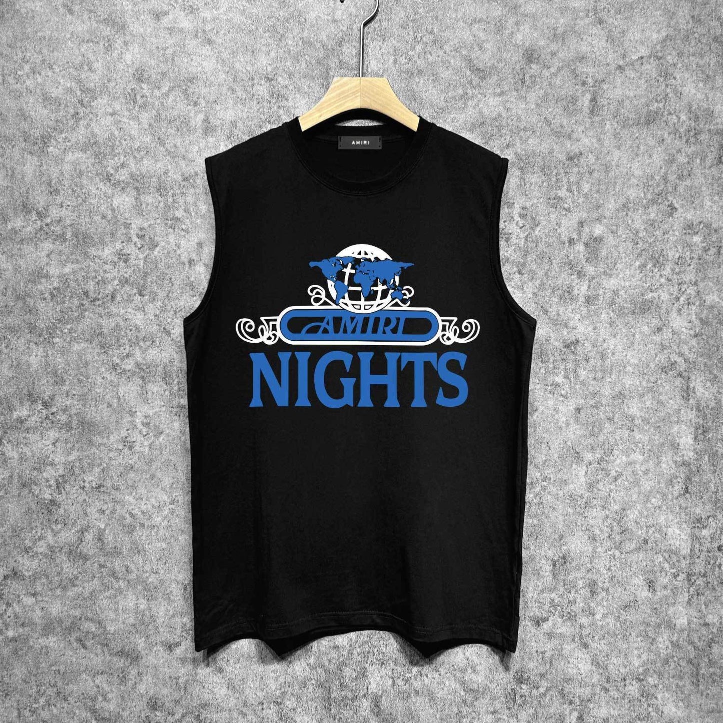 Amiri tank top earth letter printing