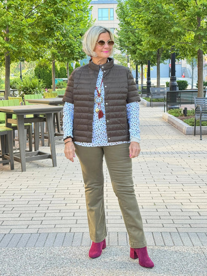 LULU-B SHORT SLEEVE PUFFER VEST