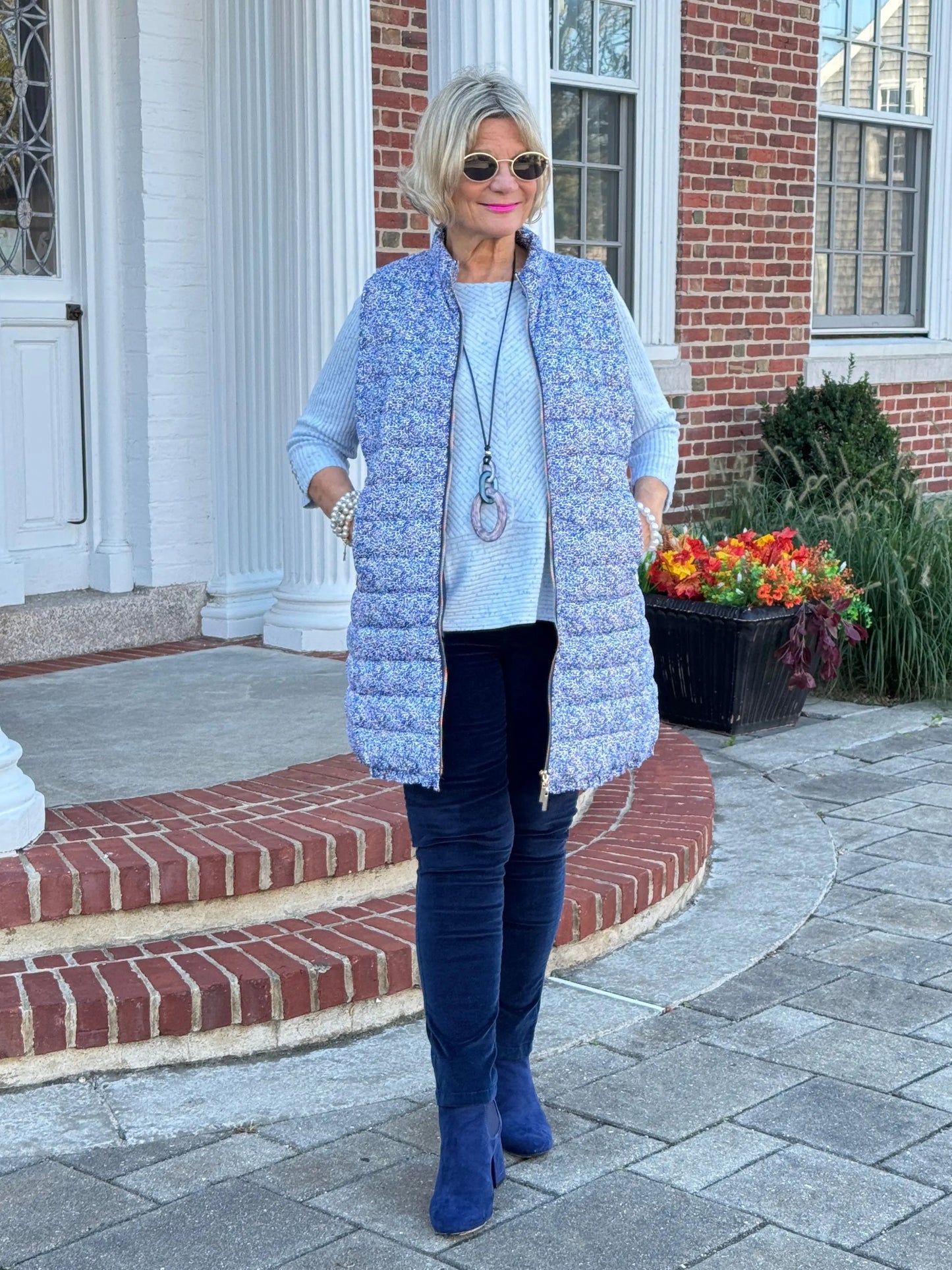 AUBREY BLUE PUFFER VEST