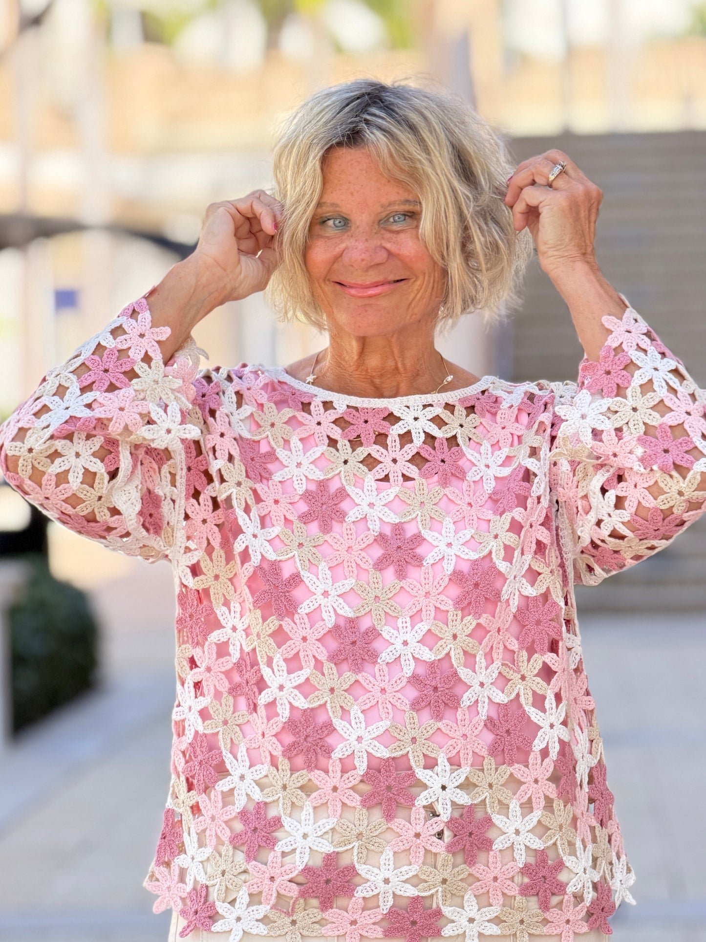 Handcrafted Floral Crochet Top