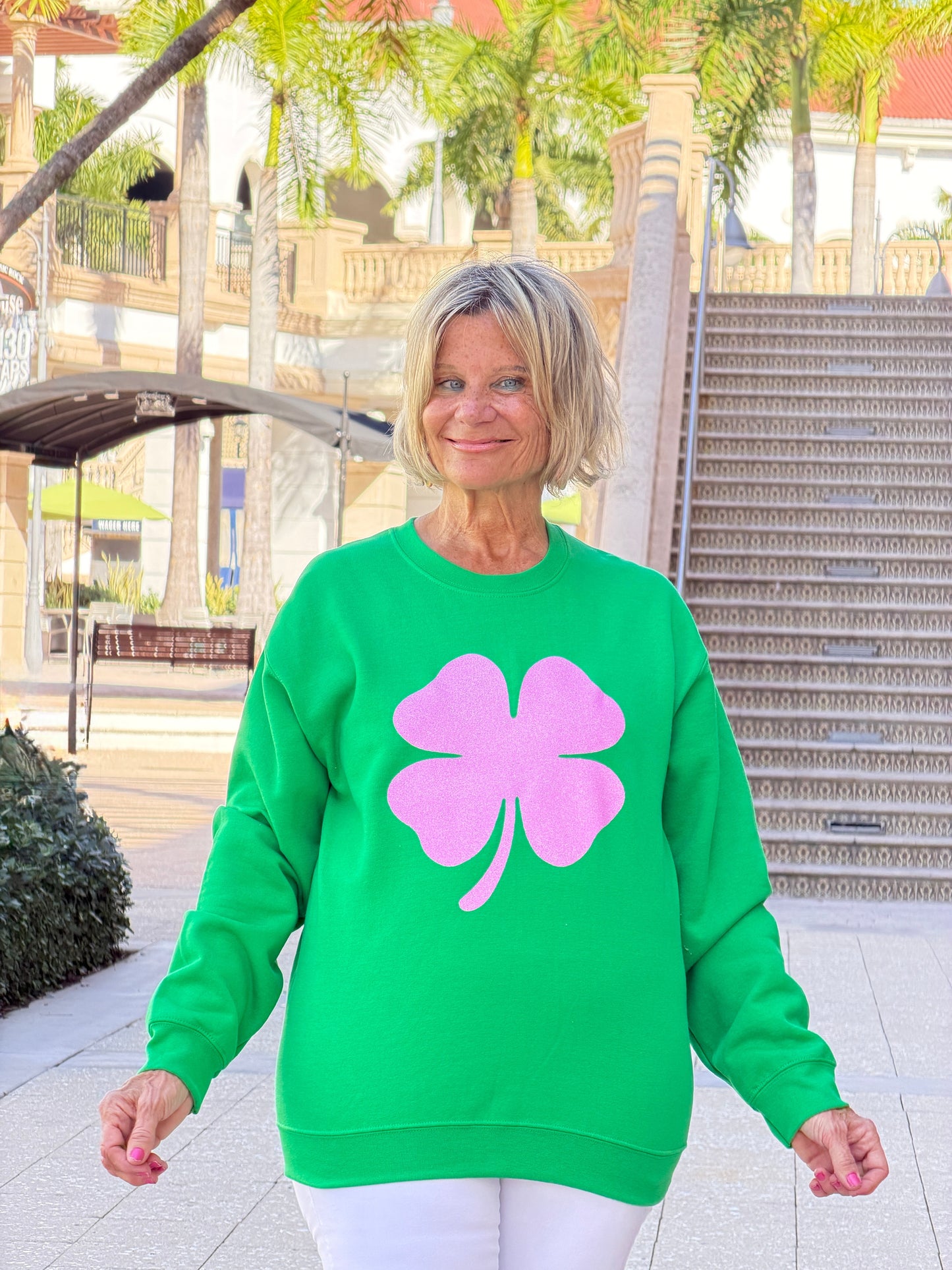 Glitter St. Pattys Day Sweatshirt - Womens St. Patricks Day