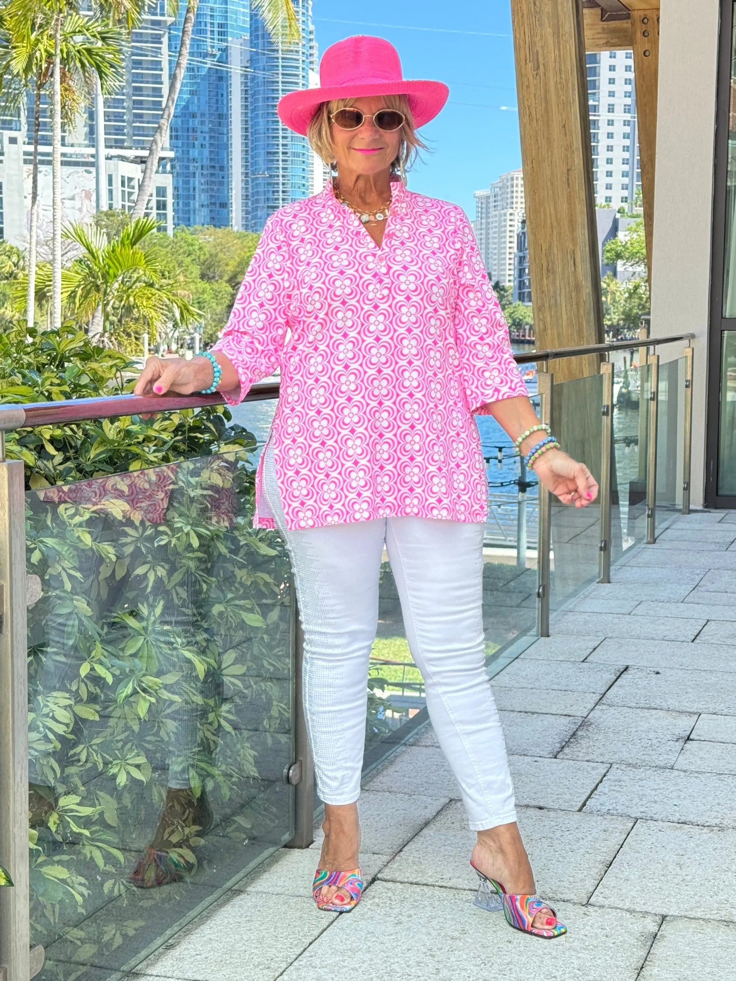 LULU B TROPIC PETALS TUNIC