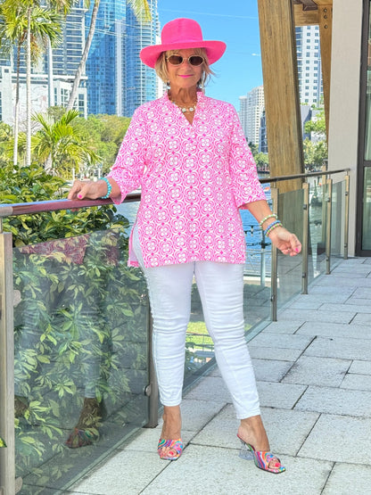 LULU B TROPIC PETALS TUNIC