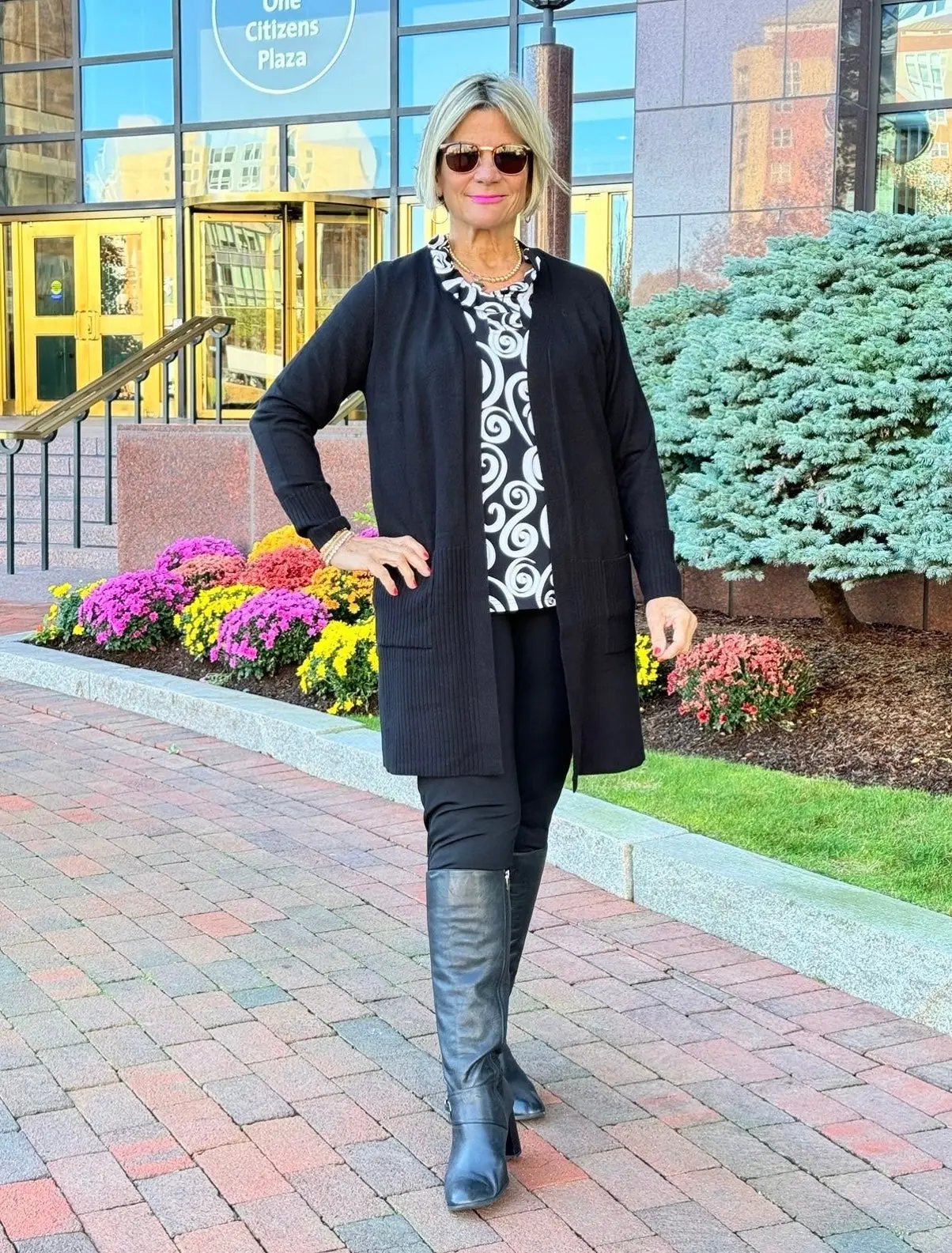 LULU-B BLACK CASHMERE  CARDIGAN