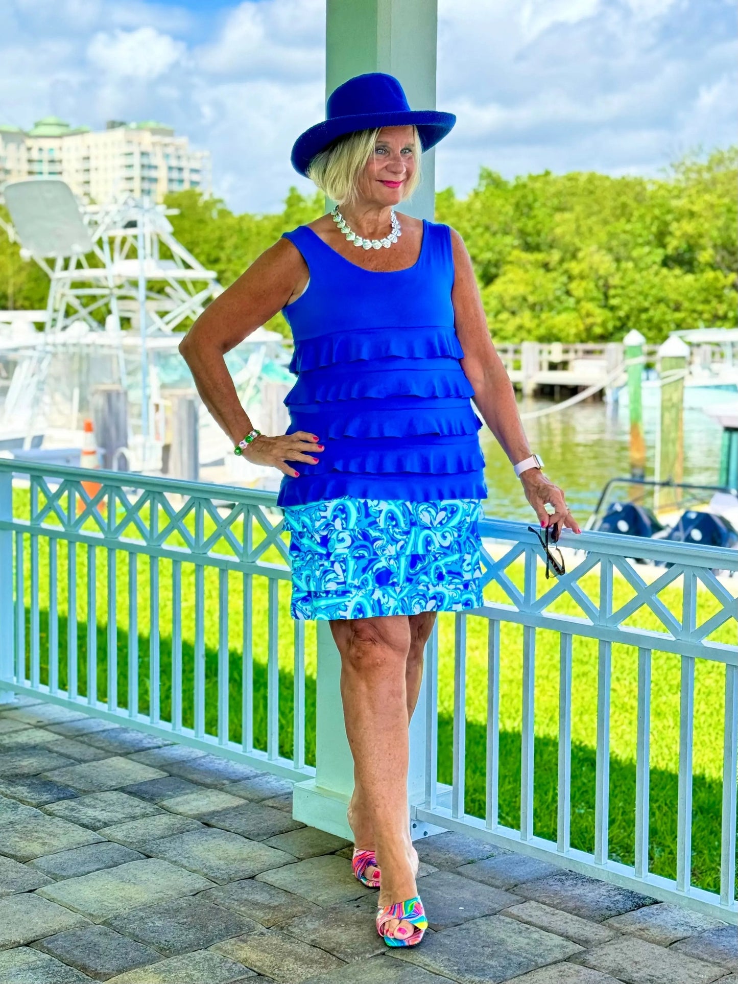BLUE CHA CHA TANK TOP