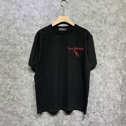 Amiri t shirts sanskrit printing short sleeve